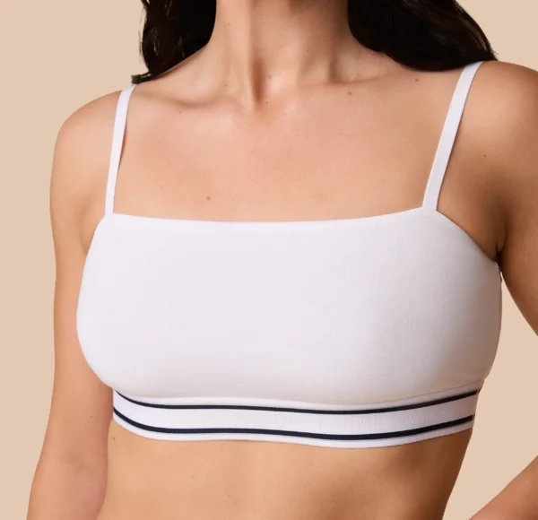 Cloud Cotton Retro Bandeau Bralette - White - Image 7