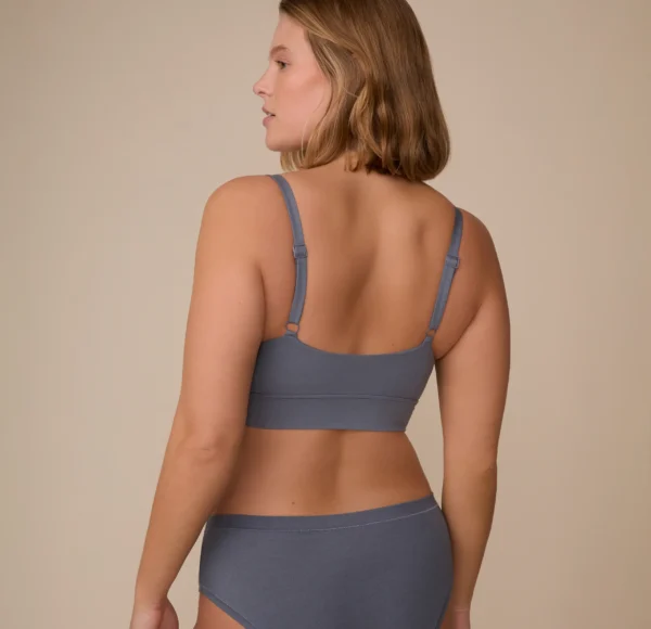 Cloud Cotton Thin Strap Bralette - Slate - Image 4