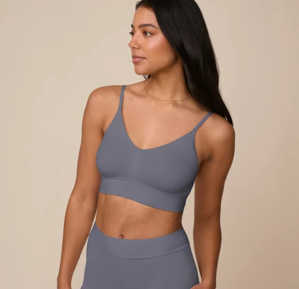 Cloud Cotton Triangle Bralette - Slate - Image 5