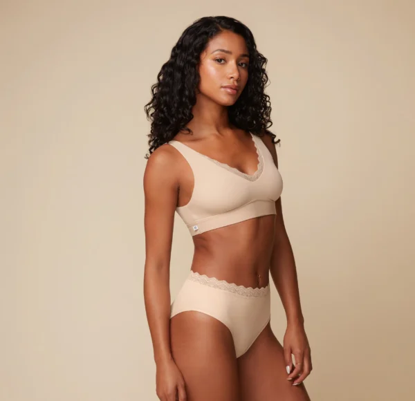 Bliss Lace Bralette - Beige - Image 4