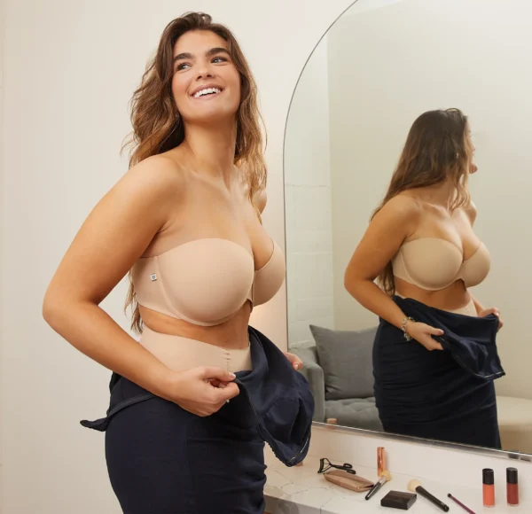 Base Strapless Bra - Beige - Image 3
