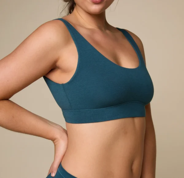 Cloud Cotton Scoop Bralette - Indigo - Image 4