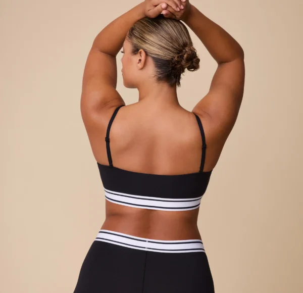 Cloud Cotton Retro Bandeau Bralette - Black - Image 4
