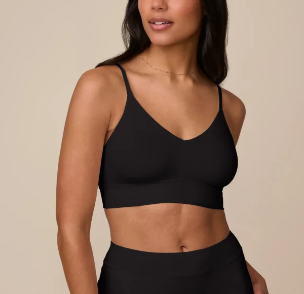 Cloud Cotton Triangle Bralette - Black