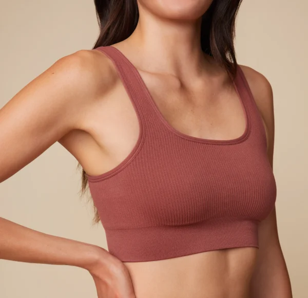 Lounge Rib Scoop Bralette - Clay - Image 4