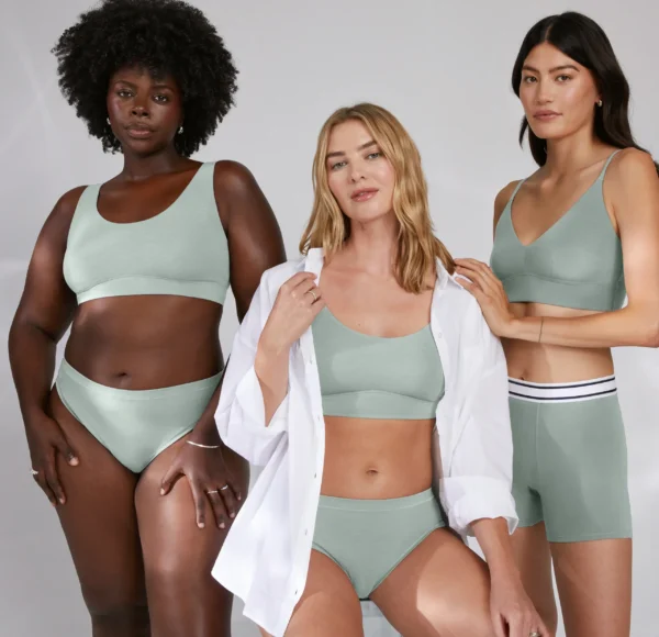 Cloud Cotton Scoop Bralette - Seaglass - Image 6