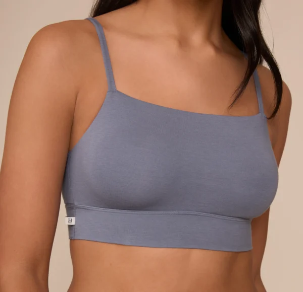 Cloud Cotton Thin Strap Bralette - Slate - Image 8