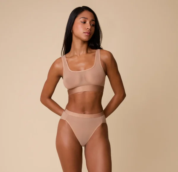 ComfortMesh™ Scoop Bralette - Taupe - Image 6