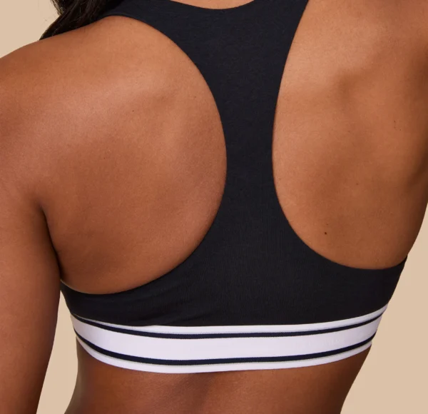 Cloud Cotton Retro Racerback Bralette - Black - Image 8