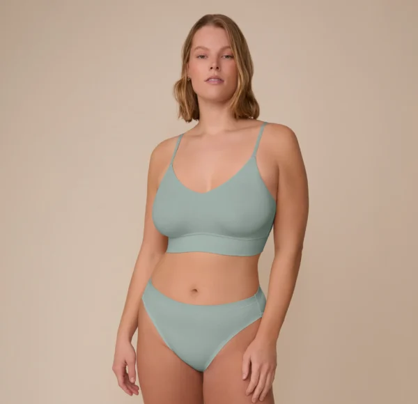 Cloud Cotton Triangle Bralette - Seaglass - Image 6