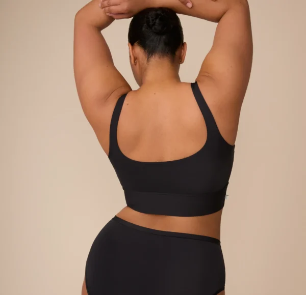 Bliss Square Neck Bralette - Black - Image 4
