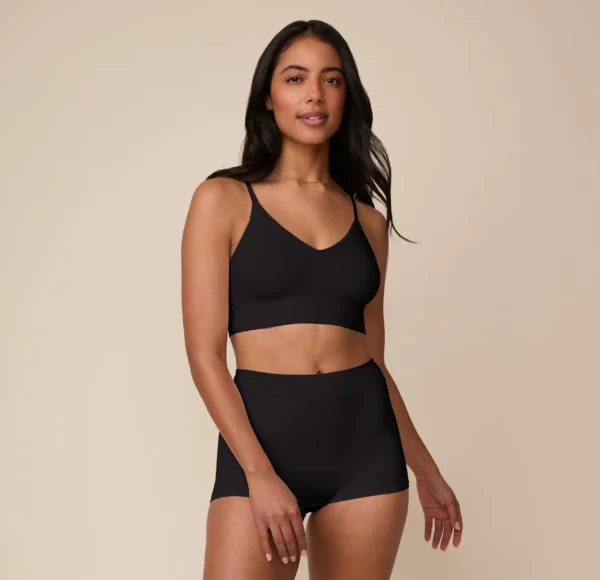 Cloud Cotton Triangle Bralette - Black - Image 6