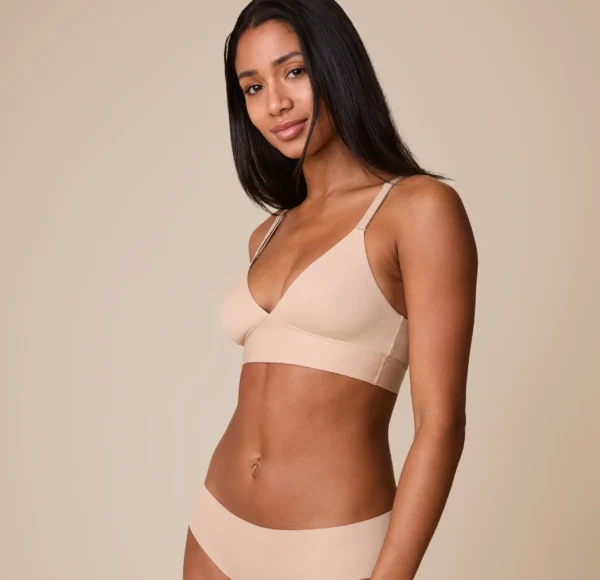 Bliss Triangle Bralette - Beige - Image 5