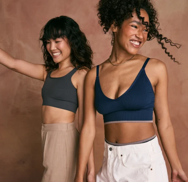 Lounge Rib Triangle Bralette - True Blue - Image 5