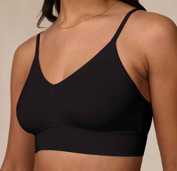 Cloud Cotton Triangle Bralette - Black - Image 7