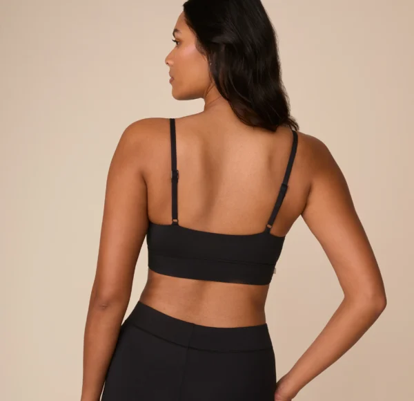 Cloud Cotton Thin Strap Bralette - Black - Image 4