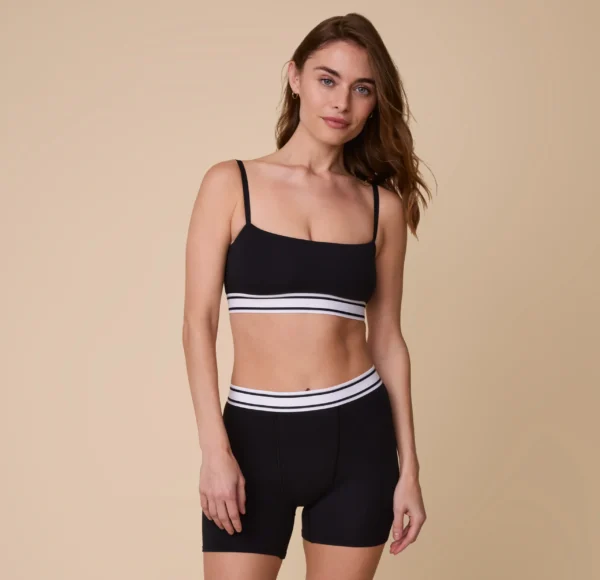 Cloud Cotton Retro Bandeau Bralette - Black - Image 6