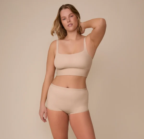 Bliss Square Neck Bralette - Beige - Image 6