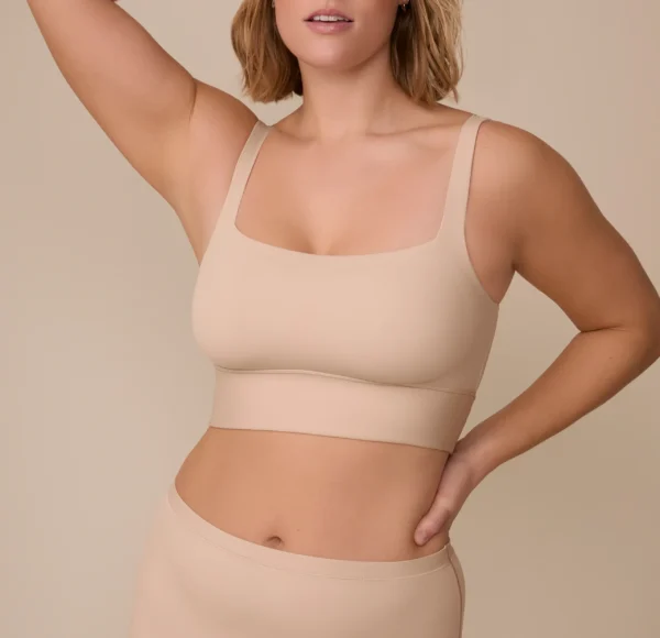 Bliss Square Neck Bralette - Beige