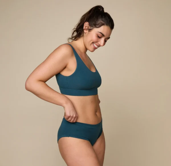 Cloud Cotton Scoop Bralette - Indigo - Image 5