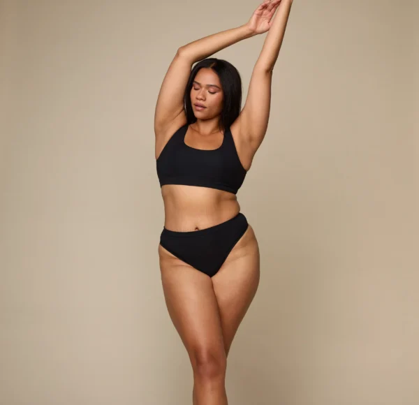 Cloud Cotton Scoop Bralette - Black - Image 4