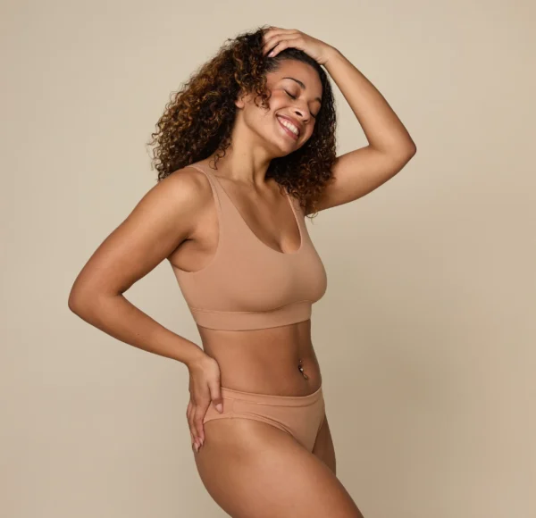 Cloud Cotton Scoop Bralette - Dune - Image 3