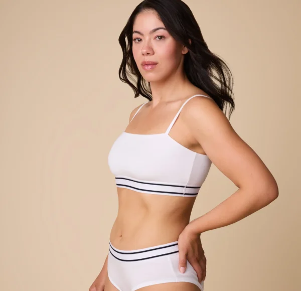 Cloud Cotton Retro Bandeau Bralette - White - Image 5