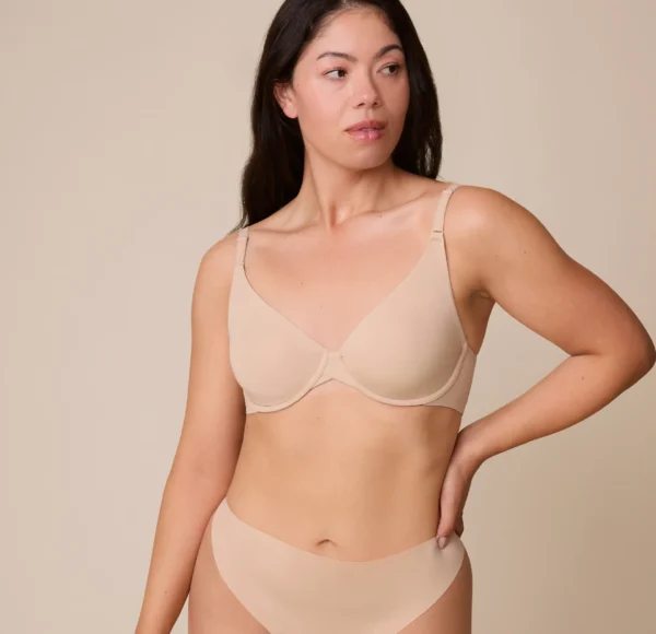 Base Unlined Bra - Beige - Image 3