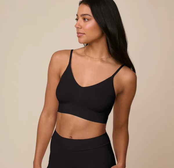 Cloud Cotton Triangle Bralette - Black - Image 5
