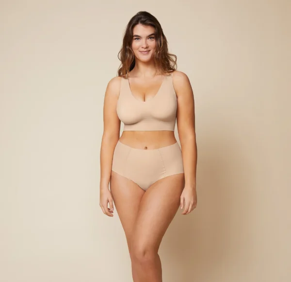 Bliss Sleek Lined Bralette - Beige - Image 4
