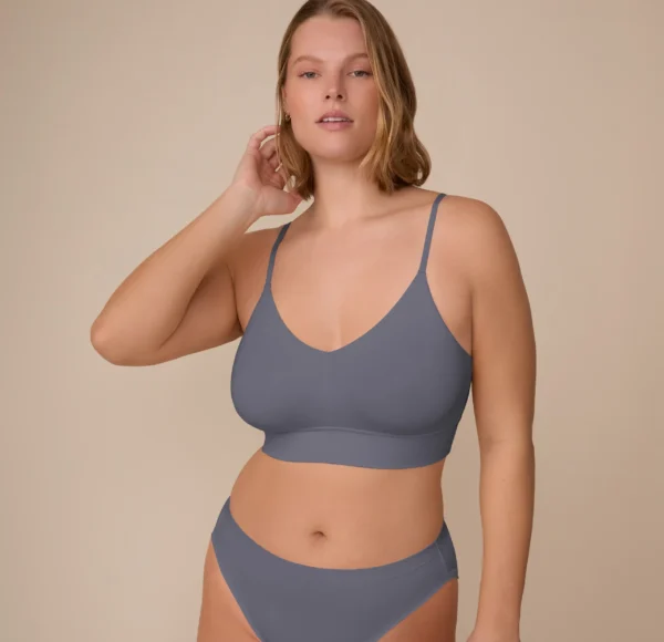 Cloud Cotton Triangle Bralette - Slate - Image 3
