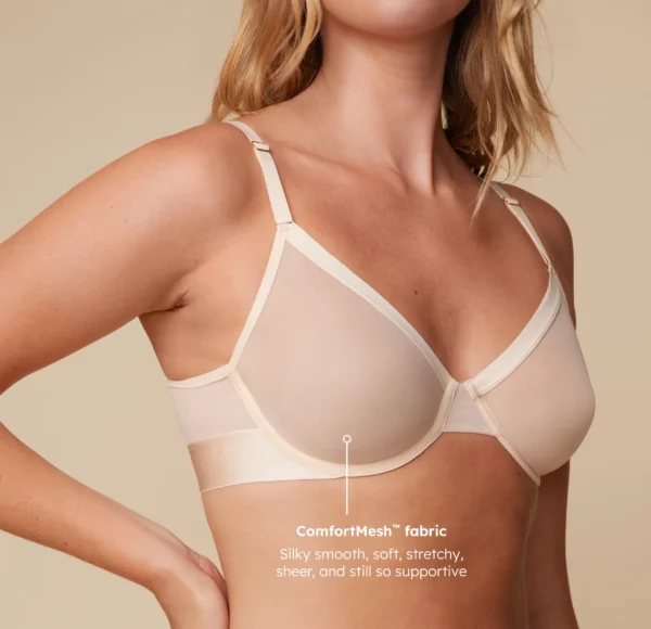 ComfortMesh™ Plunge Bra - Pearl - Image 5