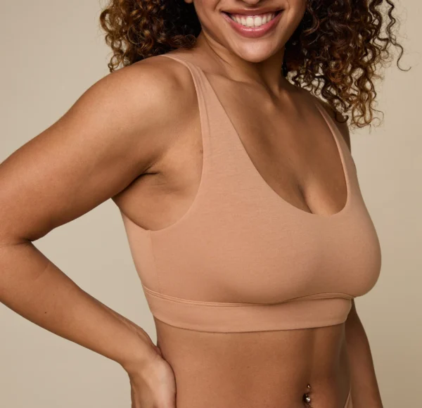 Cloud Cotton Scoop Bralette - Dune - Image 5