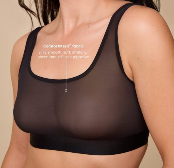 ComfortMesh™ Scoop Bralette - Black - Image 6