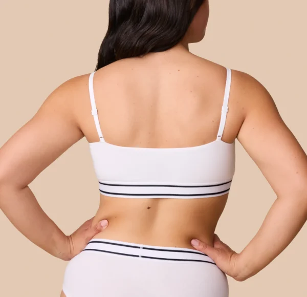 Cloud Cotton Retro Bandeau Bralette - White - Image 2