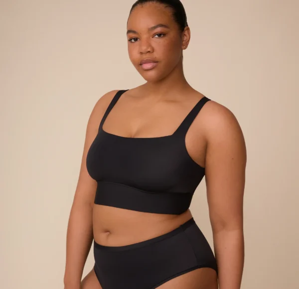 Bliss Square Neck Bralette - Black - Image 3