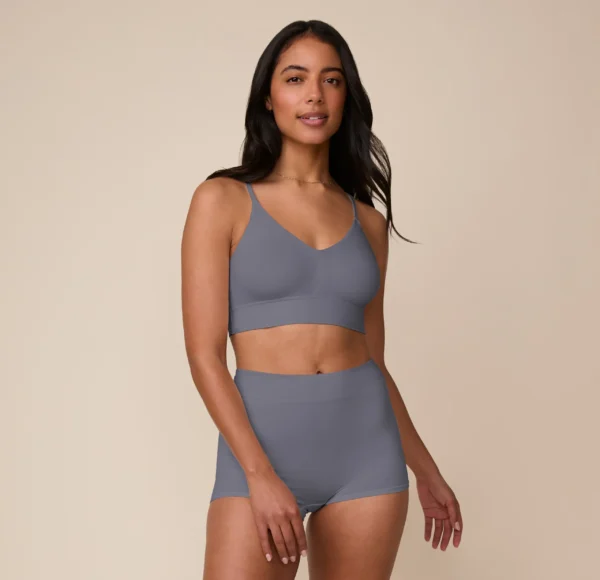 Cloud Cotton Triangle Bralette - Slate - Image 6