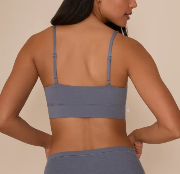 Cloud Cotton Thin Strap Bralette - Slate - Image 2
