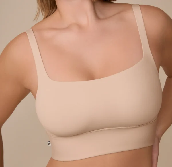 Bliss Square Neck Bralette - Beige - Image 7