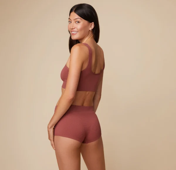 Lounge Rib Scoop Bralette - Clay - Image 2