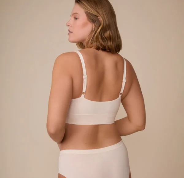 Cloud Cotton Thin Strap Bralette - Quartz - Image 4