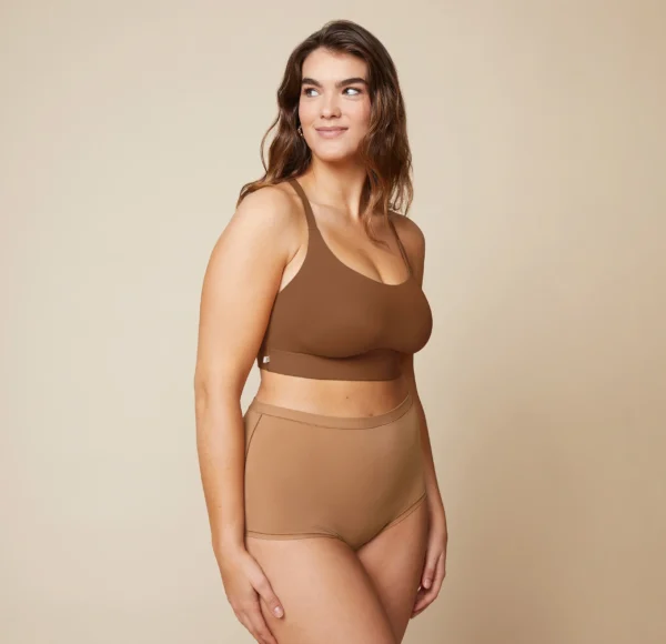 Bliss Racerback Bralette - Brown - Image 3