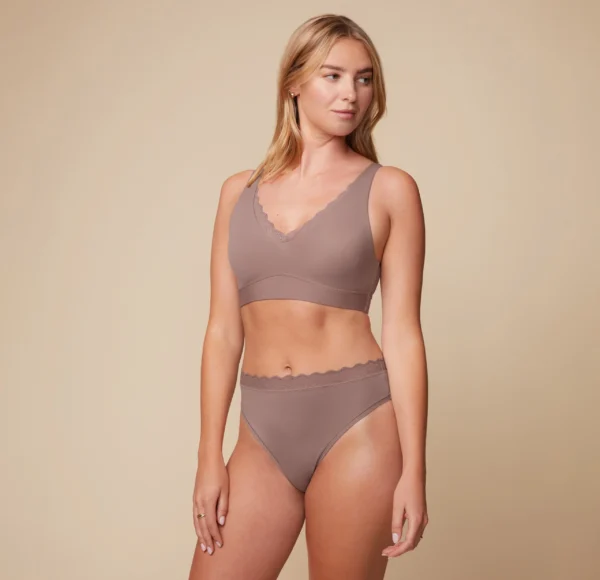 Bliss Lace Bralette - Mauve - Image 2